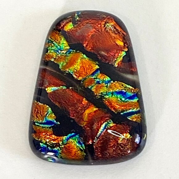 Handmade Dichroic Glass Cabochon for JEWELRY CREATIONS - Picture 1 of 5